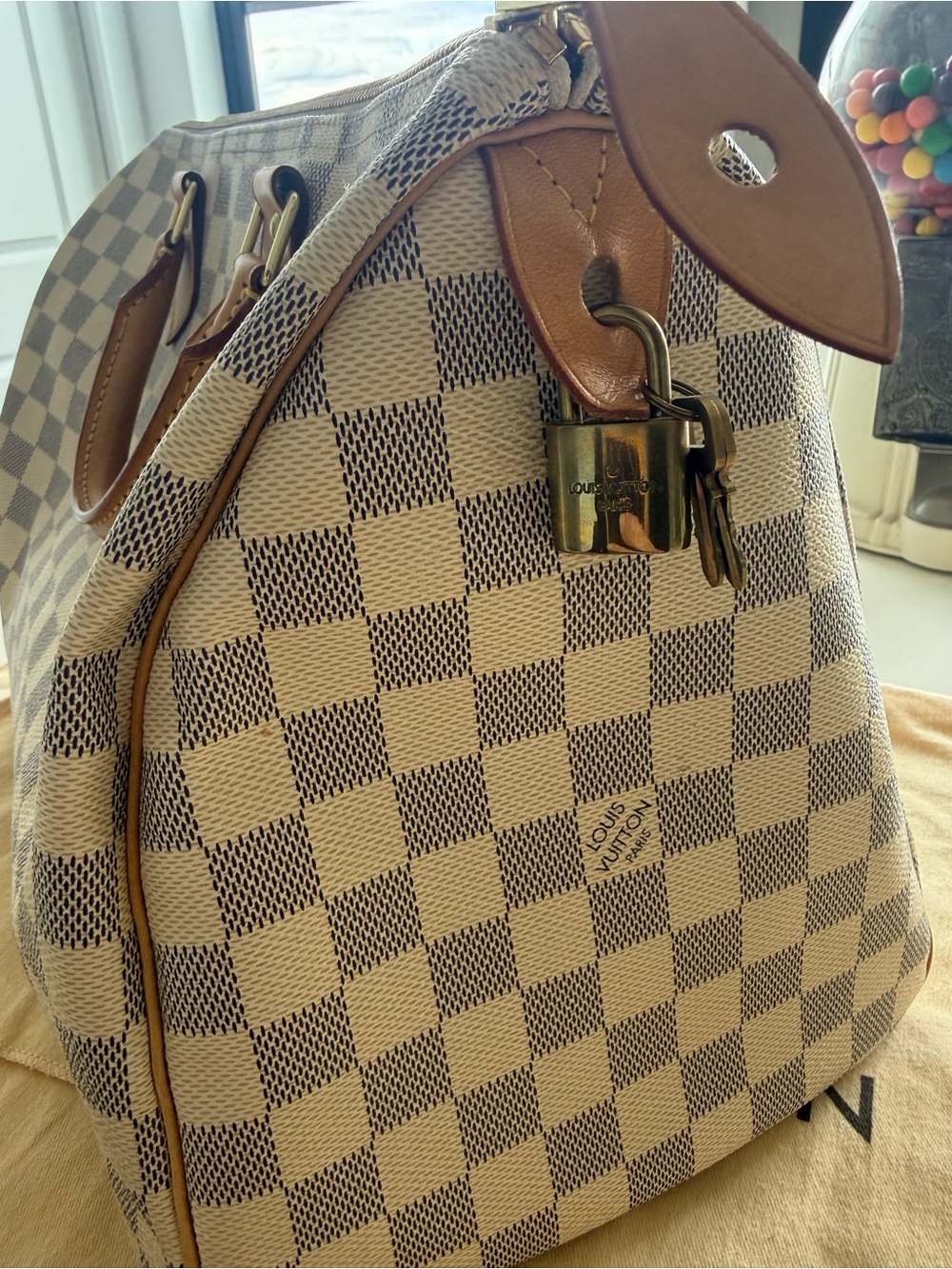 Louis Vuitton speedy 35 Damier Azur & wallet - Picture 3 of 6